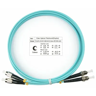 Патч-корд оптический duplex 1,5м FC-ST 50/125MM OM3 LSZH