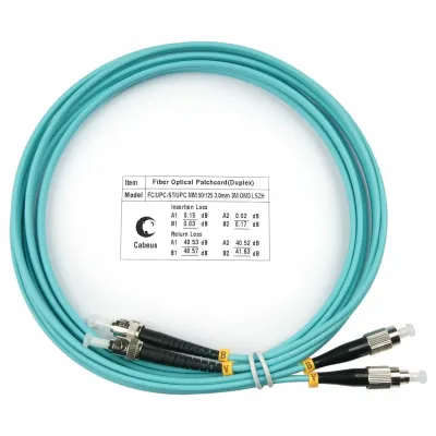 Патч-корд оптический duplex 3м FC-ST 50/125MM OM3 LSZH