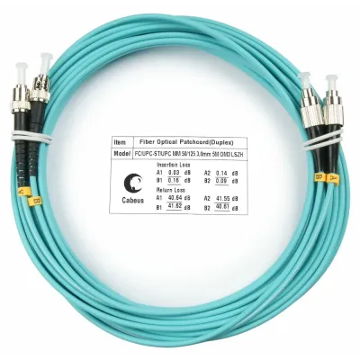 Патч-корд оптический duplex 5м FC-ST 50/125MM OM3 LSZH