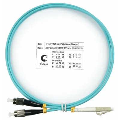 Патч-корд оптический duplex 1м LC-FC 50/125MM OM3 LSZH