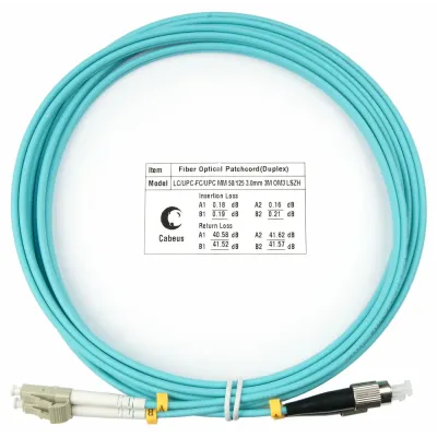 Патч-корд оптический duplex 3м LC-FC 50/125MM OM3 LSZH