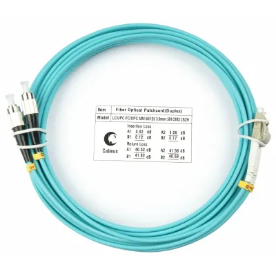 Патч-корд оптический duplex 20м LC-FC 50/125MM OM3 LSZH