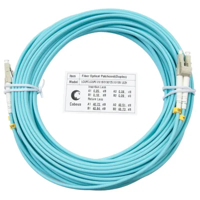Патч-корд оптический duplex 10м LC-LC 50/125MM OM3 LSZH