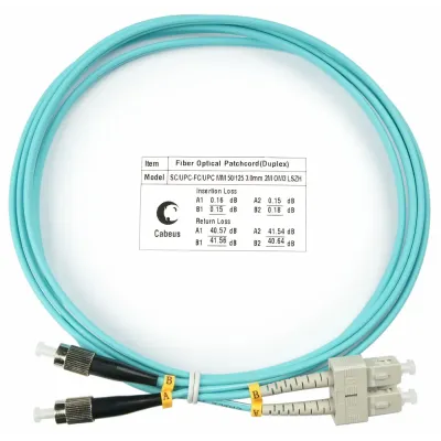 Патч-корд оптический duplex 1,5м SC-FC 50/125MM OM3 LSZH