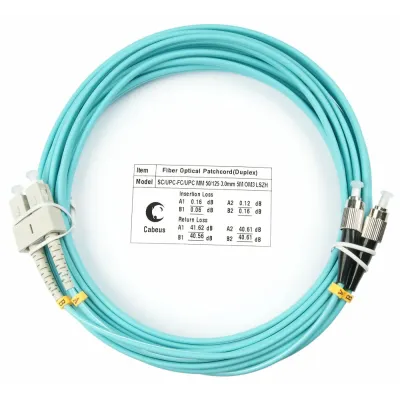 Патч-корд оптический duplex 10м SC-FC 50/125MM OM3 LSZH