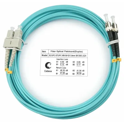 Патч-корд оптический duplex 5м SC-ST 50/125MM OM3 LSZH