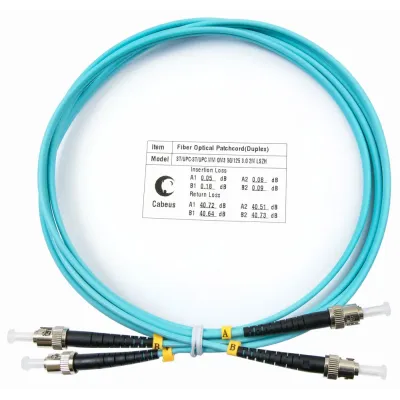 Патч-корд оптический duplex 1,5м ST-ST 50/125MM OM3 LSZH