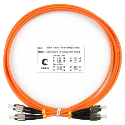 Патч-корд оптический duplex 1,5м FC-FC 62,5/125MM LSZH