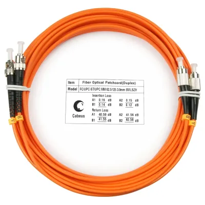 Патч-корд оптический duplex 5м FC-ST 62,5/125MM LSZH