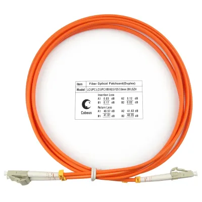 Патч-корд оптический duplex 2м LC-LC 62,5/125MM LSZH