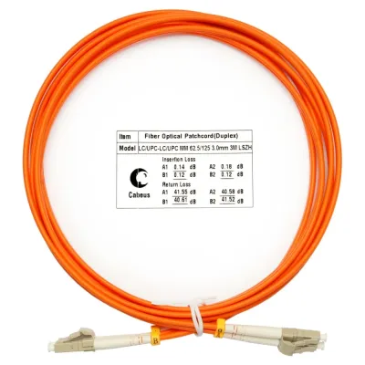Патч-корд оптический duplex 3м LC-LC 62,5/125MM LSZH