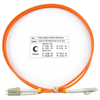 Патч-корд оптический duplex 1м LC-LC 62,5/125MM LSZH