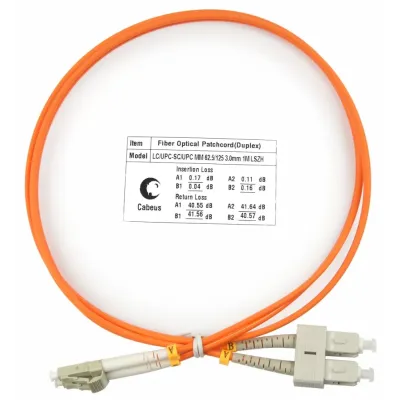 Патч-корд оптический duplex 1м LC-SC 62,5/125MM LSZH