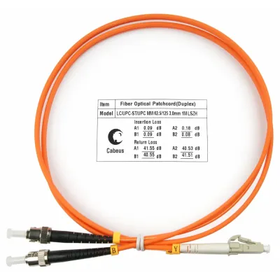 Патч-корд оптический duplex 1м LC-ST 62,5/125MM LSZH