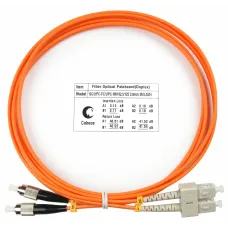 Патч-корд оптический duplex 2м SC-FC 62,5/125MM LSZH
