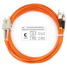 Патч-корд оптический duplex 20м SC-FC 62,5/125MM LSZH