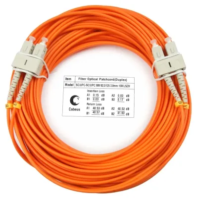 Патч-корд оптический duplex 20м SC-SC 62,5/125MM LSZH