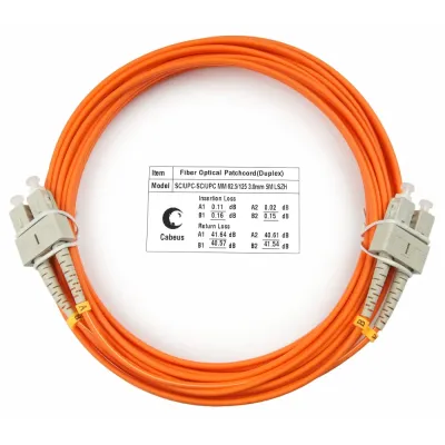Патч-корд оптический duplex 5м SC-SC 62,5/125MM LSZH