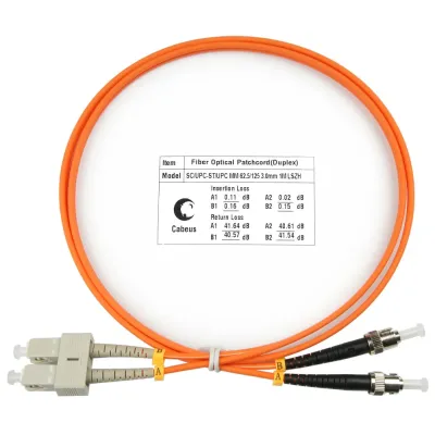 Патч-корд оптический duplex 1м SC-ST 62,5/125MM LSZH