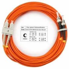 Патч-корд оптический duplex 20м SC-ST 62,5/125MM LSZH