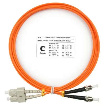 Патч-корд оптический duplex 2м SC-ST 62,5/125MM LSZH