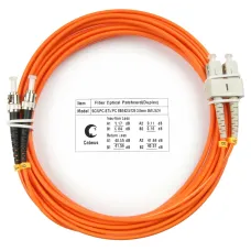 Патч-корд оптический duplex 5м SC-ST 62,5/125MM LSZH