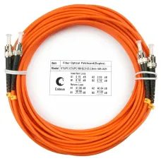 Патч-корд оптический duplex 10м ST-ST 62,5/125MM LSZH