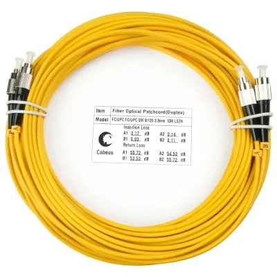 Патч-корд оптический duplex 15м FC-FC 9/125 sm LSZH