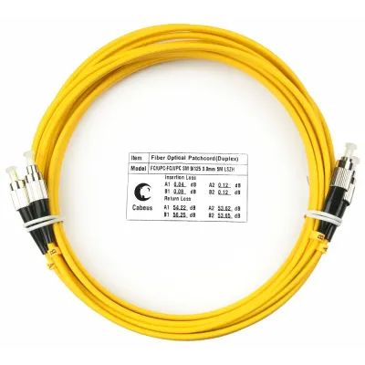 Патч-корд оптический duplex 5м FC-FC 9/125 sm LSZH