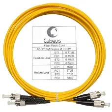 Патч-корд оптический duplex 3м FC-ST 9/125 sm LSZH