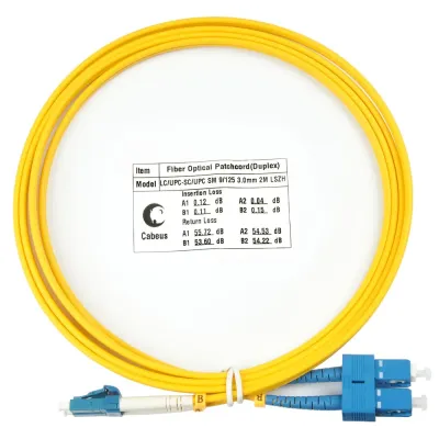 Патч-корд оптический duplex 2м LC-SC 9/125 sm LSZH