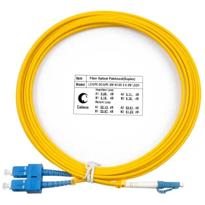 Патч-корд оптический duplex 3м LC-SC 9/125 sm LSZH