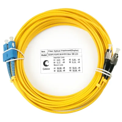 Патч-корд оптический duplex 15м SC-FC 9/125 sm LSZH