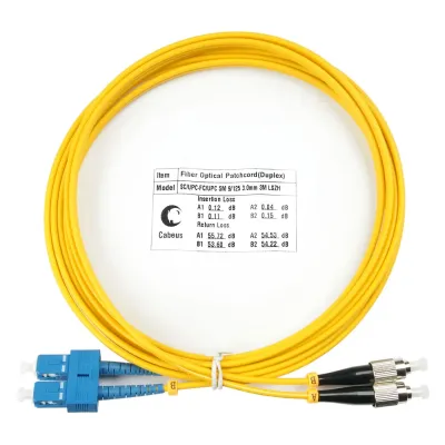 Патч-корд оптический duplex 3м SC-FC 9/125 sm LSZH