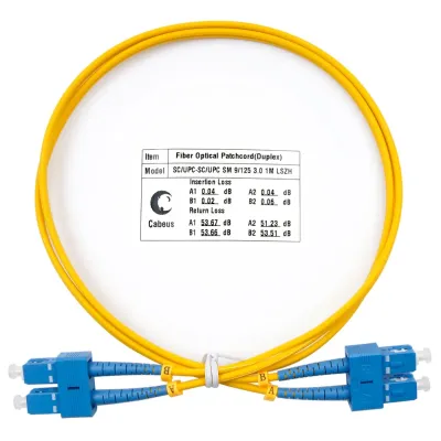 Патч-корд оптический duplex 1м SC-SC 9/125 sm LSZH