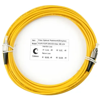 Патч-корд оптический simplex 10м FC-FC 9/125 sm LSZH