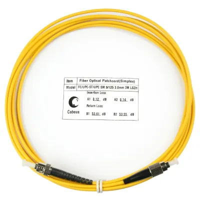 Патч-корд оптический simplex 3м FC-ST 9/125 sm LSZH