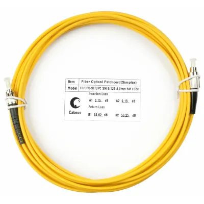 Патч-корд оптический simplex 10м FC-ST 9/125 sm LSZH