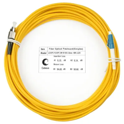 Патч-корд оптический simplex 25м LC-FC 9/125 sm LSZH