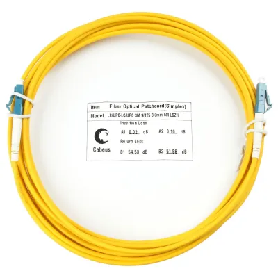 Патч-корд оптический simplex 10м LC-LC 9/125 sm LSZH
