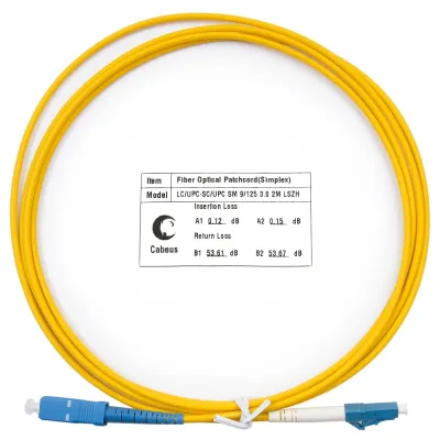 Патч-корд оптический simplex 2м LC-SC 9/125 sm LSZH