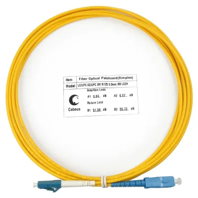 Патч-корд оптический simplex 3м LC-SC 9/125 sm LSZH