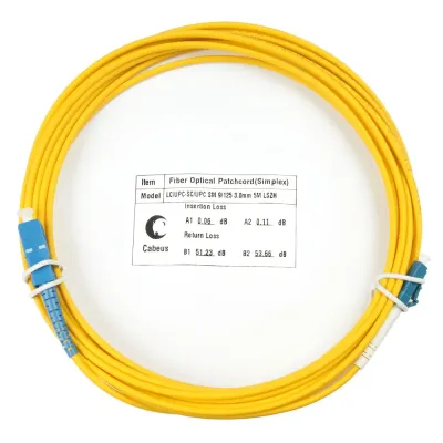 Патч-корд оптический simplex 5м LC-SC 9/125 sm LSZH