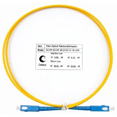 Патч-корд оптический simplex 1м SC-SC 9/125 sm LSZH