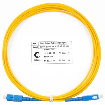 Патч-корд оптический simplex 3м SC-SC 9/125 sm LSZH