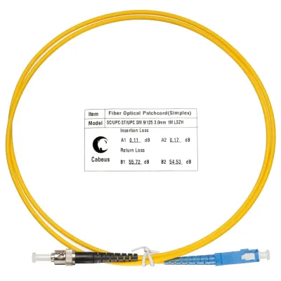 Патч-корд оптический simplex 1,5м SC-ST 9/125 sm LSZH