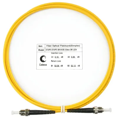 Патч-корд оптический simplex 2м ST-ST 9/125 sm LSZH