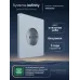 Розетка С/У с ЗК (250В, 16А, защит.шторки), Стальное небо , Systeme Infinity