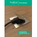 Лючок MultiDeS на 2 модуля IP44 с монтажной коробкой для стены фальшпола стола НИКЕЛЬ тип MDK20