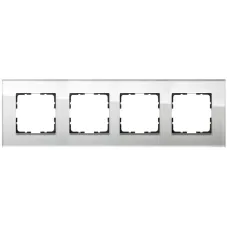 Рамка 4-постовая, стекло White Glass